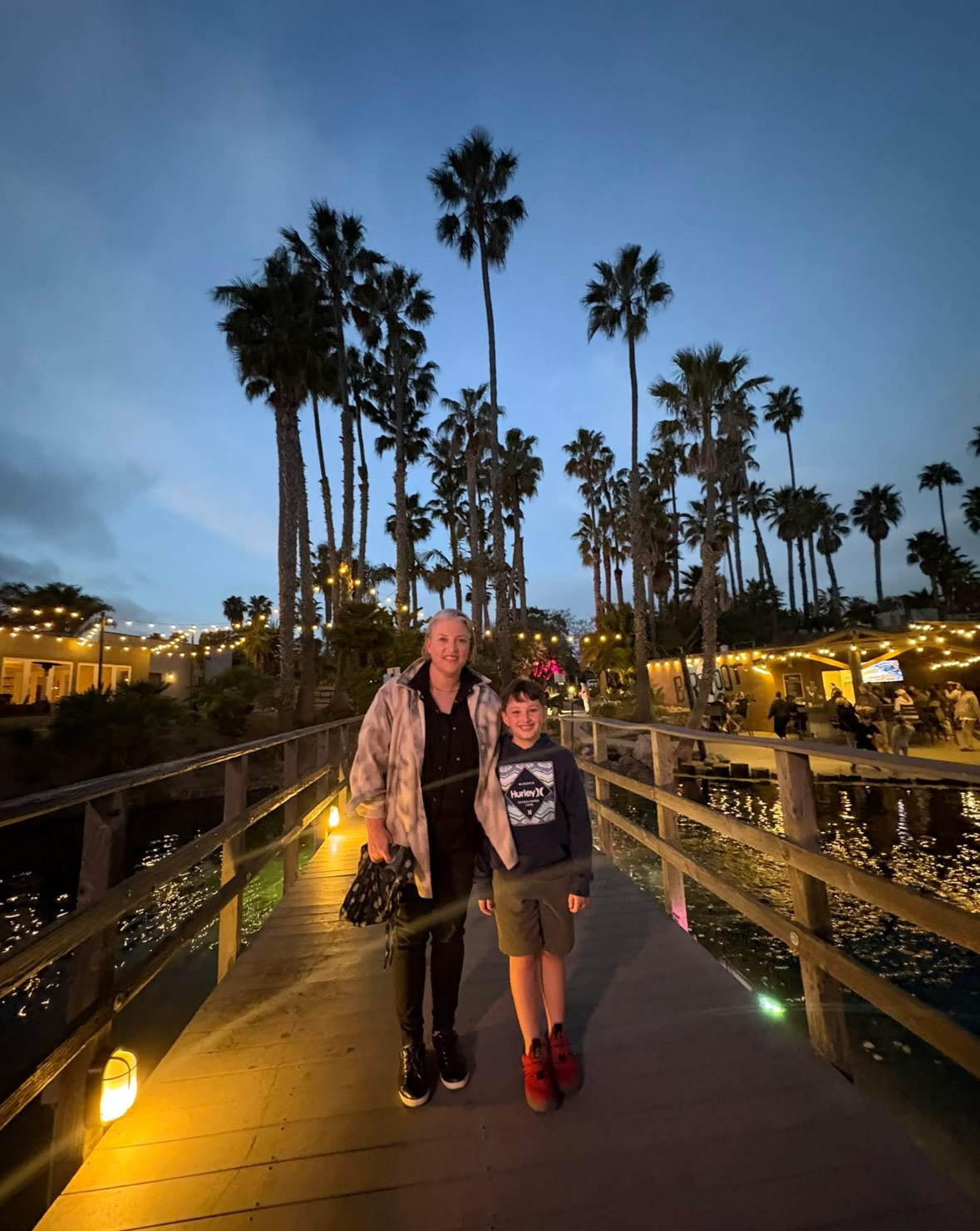 Evening walk on the boardwalk